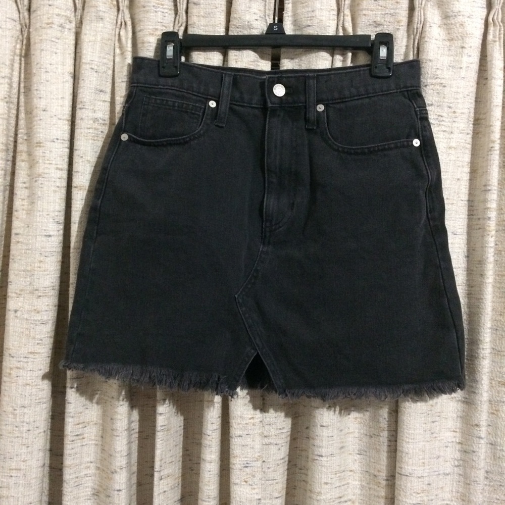 Madewell Rigid Denim A-Line Mini Skirt: Cutout Edition